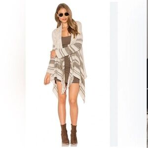 KNOW ROSE WESTERN BOHO OPEN FRONT BOHEMIAN CARDIGAN SWEATER